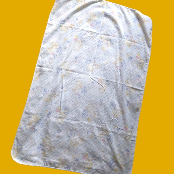 Vintage Edmund baby blanket swaddle cloth bunnies playing pattern - Picture 4 of 6